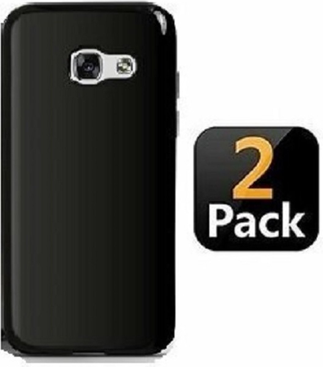 Samsung A3 2017 Hoesje Siliconen TPU Zwart 2x
