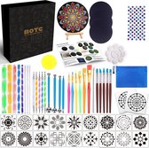 BOTC Mandala Dotting Tools - Dot Painting avec sac de rangement - Modèles de pinceaux pour Nail Art - Modèles de dessin - 46 pièces