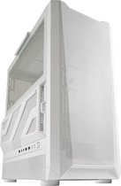 LC-POWER® Lumaxx Light Midi Tower Mesh ATX PC Case - Computer Behuizing - Game PC - Verdeeld Zijpaneel Van Gehard Glas En Rooster - Wit