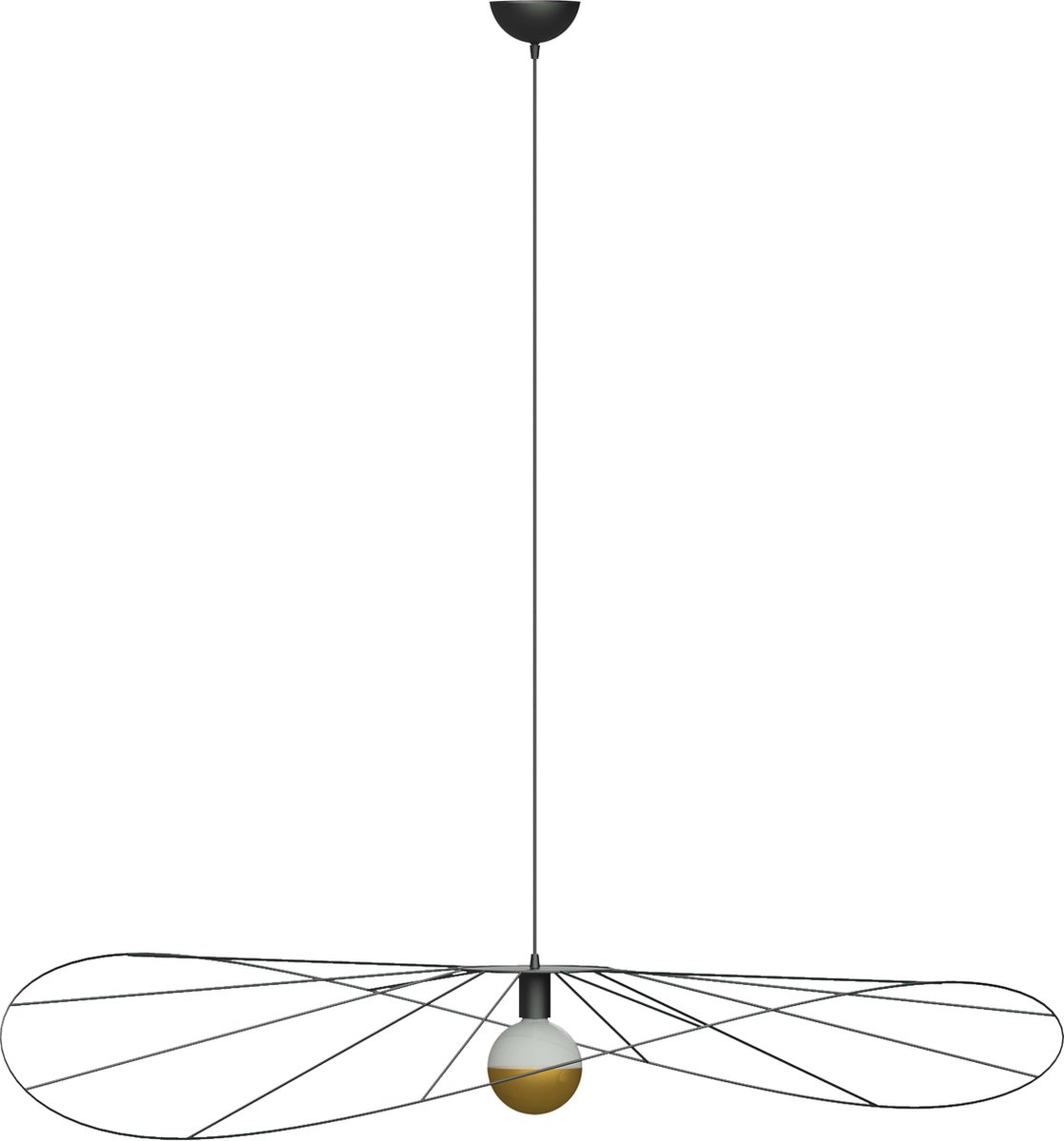 Light Your Home Yarmouth Hanglamp - Ø 110 Cm - Metaal - 1xE27 - Woonkamer - Eetkamer - Black