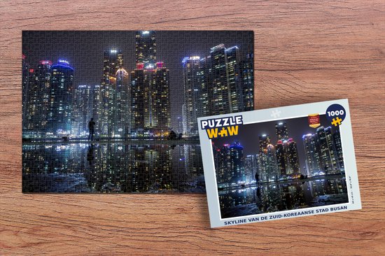 Puzzle Skyline de la ville sud-coréenne de Busan - Puzzle - Puzzle 1000 pièces adultes - Sinterklaas présente - Sinterklaas pour les grands enfants