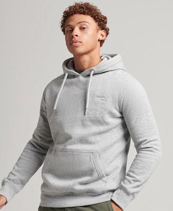 Superdry Heren Trui Essential hoodie van biologisch katoen met logo