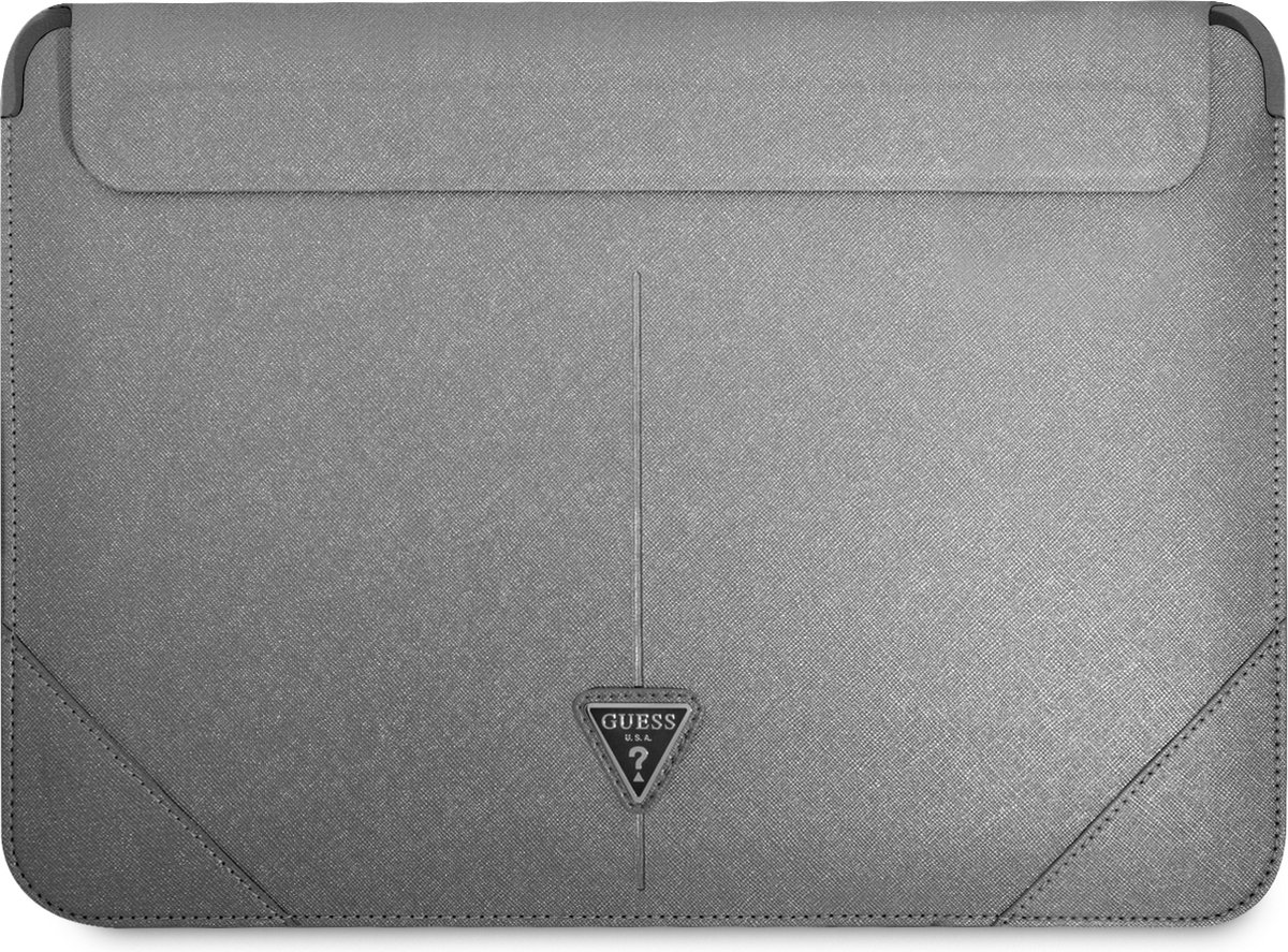 Guess Saffiano Laptoptas voor o.a. Apple MacBook (13"/14") - Zilver
