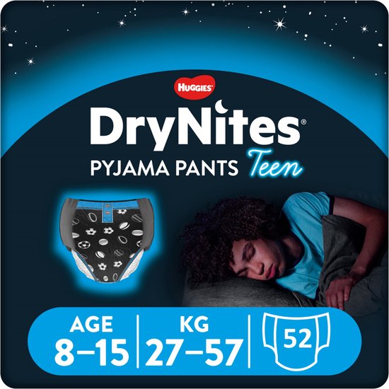 Foto: Huggies drynites luierbroekjes jongens 8 tot 15 jaar 27 57 kg 52 nachtbroekjes extra voordeel