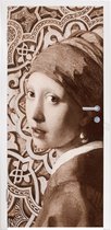 Deursticker Meisje met de parel - Vermeer - Patronen - 85x215 cm - Deurposter