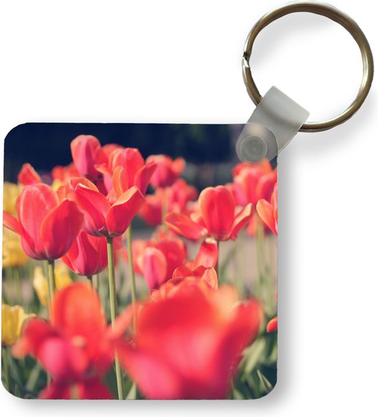 Sleutelhanger - Bloemen - Planten - Vintage - Azië - Oranje