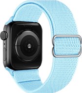 Horloge Band Geschikt voor Apple Watch 1-8 / SE (42/44/45 mm) Bandje Nylon Met Verstelbare Gesp - lichtblauw