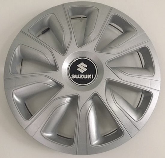 Simoni Racing ORD/14B Set van 4 universele wieldoppen, zwart, 14 inch (35,5 cm), grijs en zwart