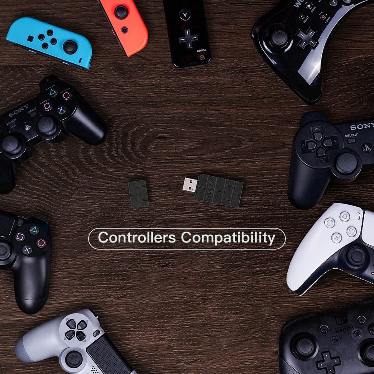 Flightmode - 8Bitdo USB Wireless Adapter 2, Bluetooth Stick USB Adapter voor Xbox Series, Joycons, Switch Pro, PS5, PS4, PS3 Controller op Switch, PC, Android TV Box, Raspberry Pi, Retrofreak