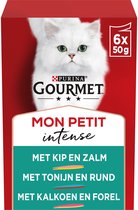 GOURMET Mon Petit - Duo poisson et viande - Nourriture pour chat - Chat adulte - 24 x 50g