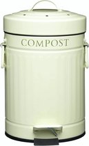 KitchenCraft Compostbakje voor in de Keuken - Compostemmertje met Pedaal 3 Liter