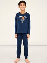 Name it jongens pyjama - Champions - Basketball - 128 - Blauw