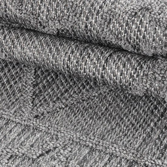 TAPIS TENEDO INDOOR & OUTDOOR GRIS À CARREAUX