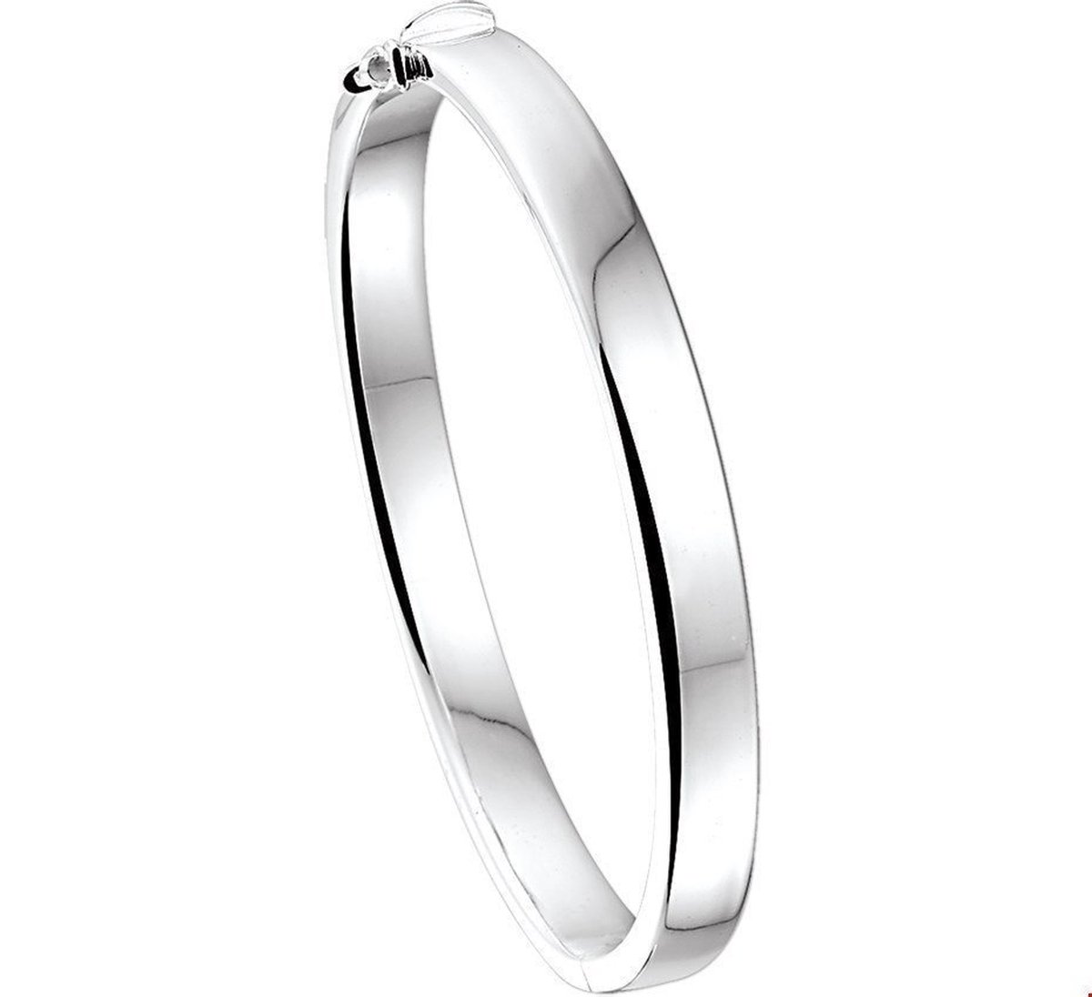 Zilveren Bangle scharnier vlakke buis 7 x 60 mm 1001394