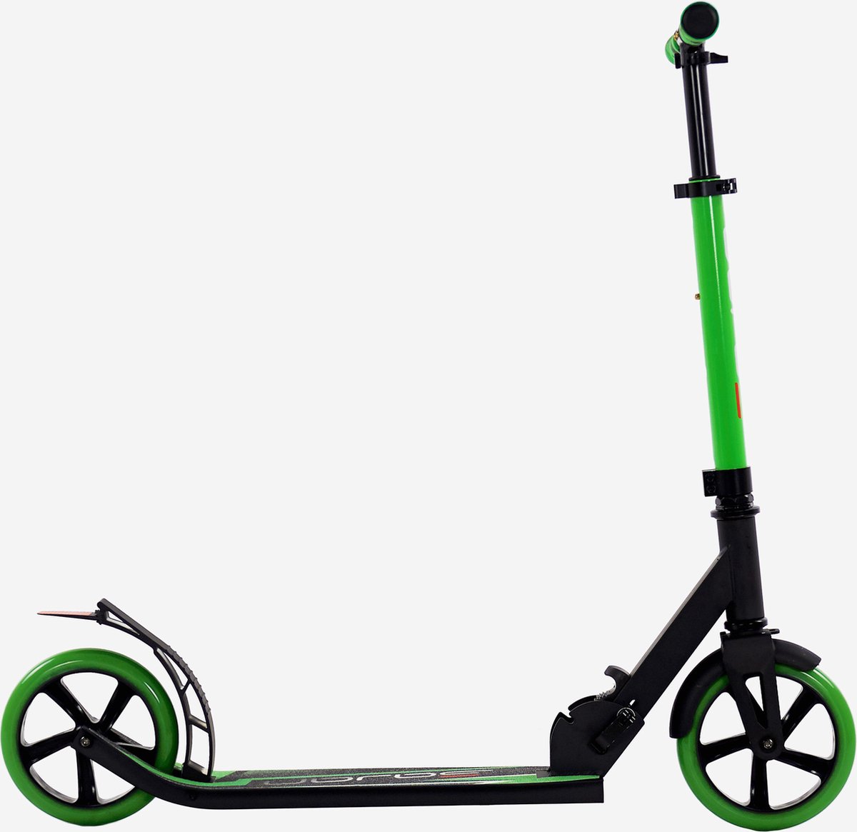 Sajan Step - Aluminium - Grote Wielen - 18cm -Zwart - Groen - Autoped - Scooter
