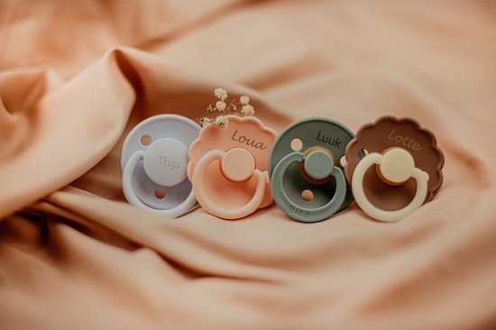 BIBS fopspenen met naam - T2 - Cloud, Island Sea, Baby blue - 6-18 maanden - spenen - speen - fopspeen - BolleToet speenzakje van BIBS — afbeelding 3