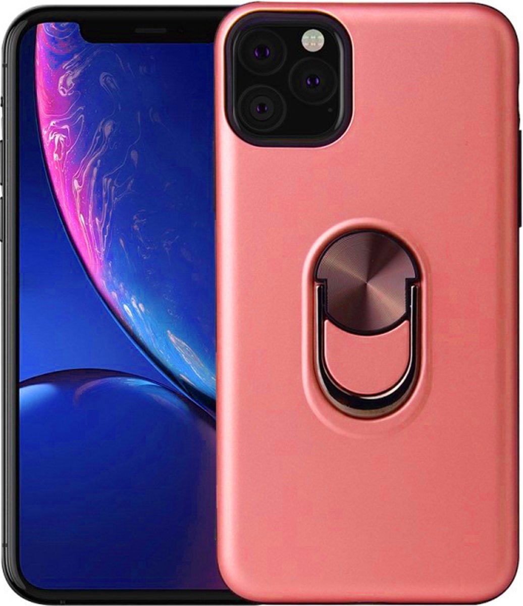 Hoesje Geschikt voor iPhone 11 Pro hoesje Shockproof Armor case - back cover – TPU – Licht Roze