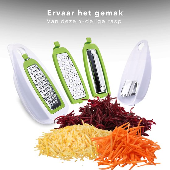 Zilan Gemüseschneider, Elektrisch, 4 in 1, Raspeln, Schaben, Mandoline