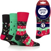 Gentle grip kerst heren sokken - design - Per 3 paar