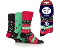 Gentle grip kerst heren sokken - design - Per 3 paar