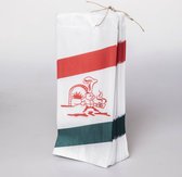 Sacs en papier - avec soufflet latéral - blanc - drapeau italien - 100 pièces - 11 + 4 x 24 cm - ingraissable - Ersatz - sac à collation - sac à beignets - sacs à pizza - sac à pain - sacs détachables