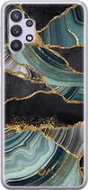 Hoesje geschikt voor Samsung Galaxy A32 5G - Marble Jade Stone - Marmer - Multi - Soft Case Telefoonhoesje - TPU Back Cover - Casevibes