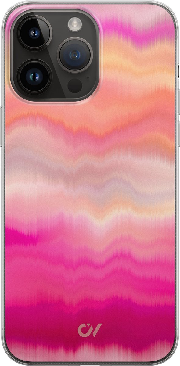 iPhone 14 Pro Max hoesje siliconen - Fuschia Sunset - Print / Illustratie - Roze - Apple Soft Case Telefoonhoesje - TPU Back Cover - Casevibes
