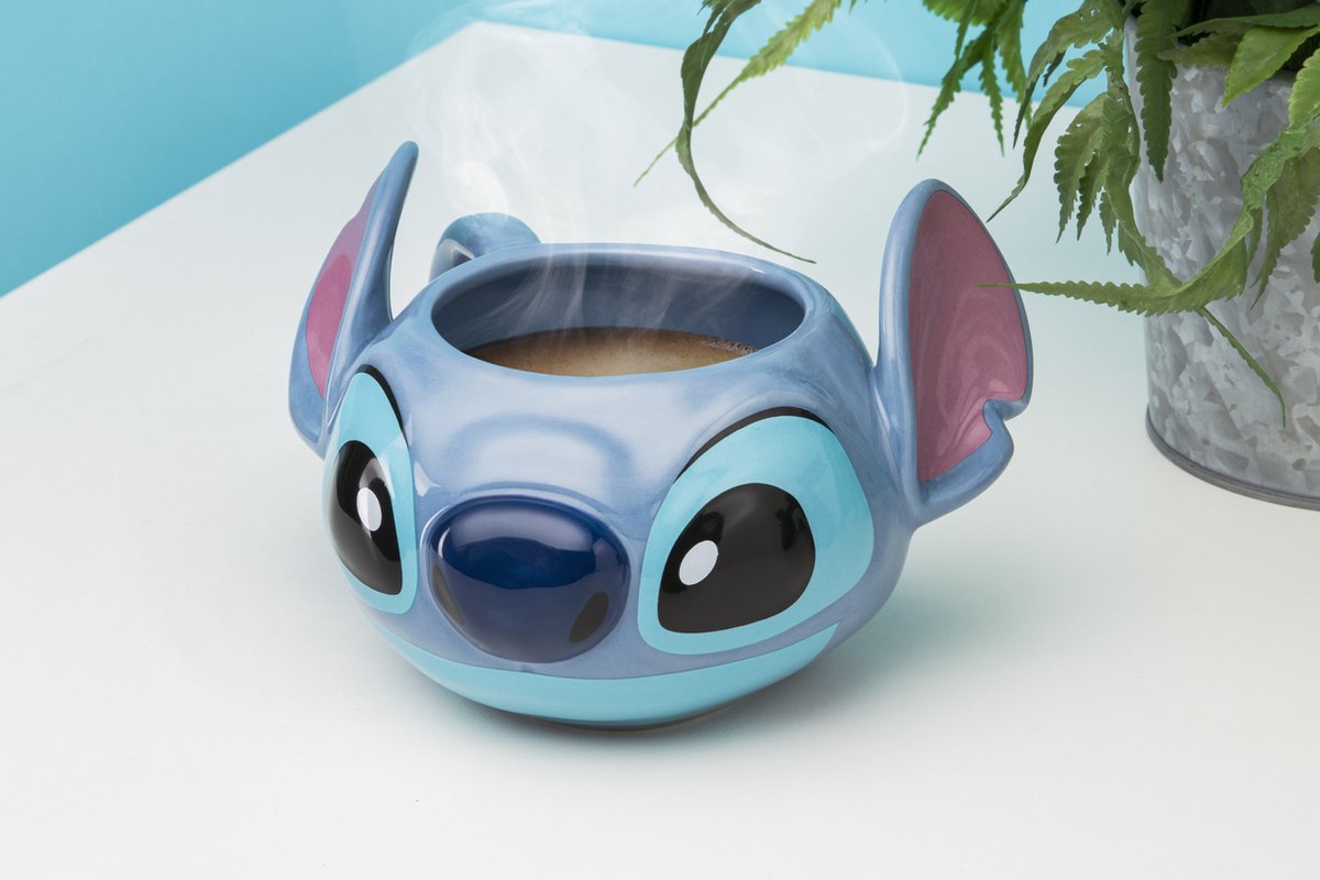 Stitch‑vormige Mok – Officieel Gelicentieerde Disney Merchandise, Handbeschilderde Lilo & Stitch Keramische Koffiekop 450 ml (15 oz) – Paladone — cadeau in Spellen & Speelgoed - foto 5