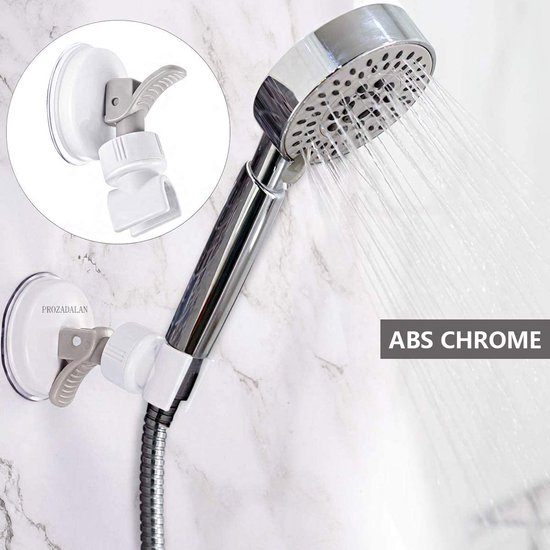 Support de douche à main, Angle réglable avec adhésif, sans perçage, support  de pomme de douche étanche, support de pomme de douche pour salle de bain