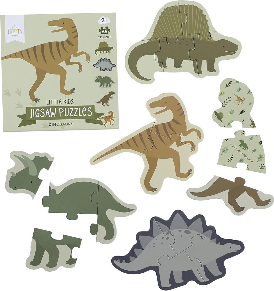 Premier puzzle : Dinosaures - tout-petit - enfant d'âge préscolaire - 5  pièces - A