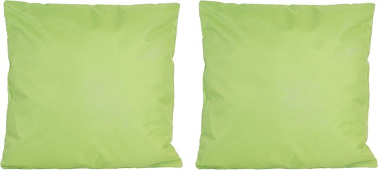 6x Bank/sier kussens voor binnen en buiten in de kleur groen 45 x 45 cm - Tuin/huis kussens