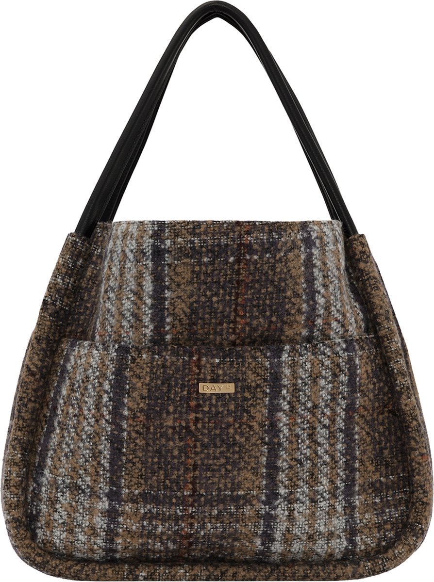 Day Et Woolen Check Small Shopper Shoppers Dames - Multi - Maat ONESIZE