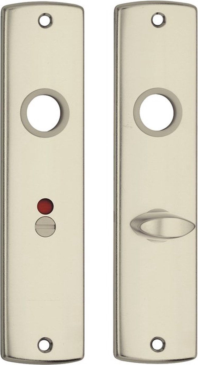 Axa Curve Toiletdeurschilden TL55-8 aluminium - Geanodiseerd F2 champagne - 180 x 41mm - 72mm