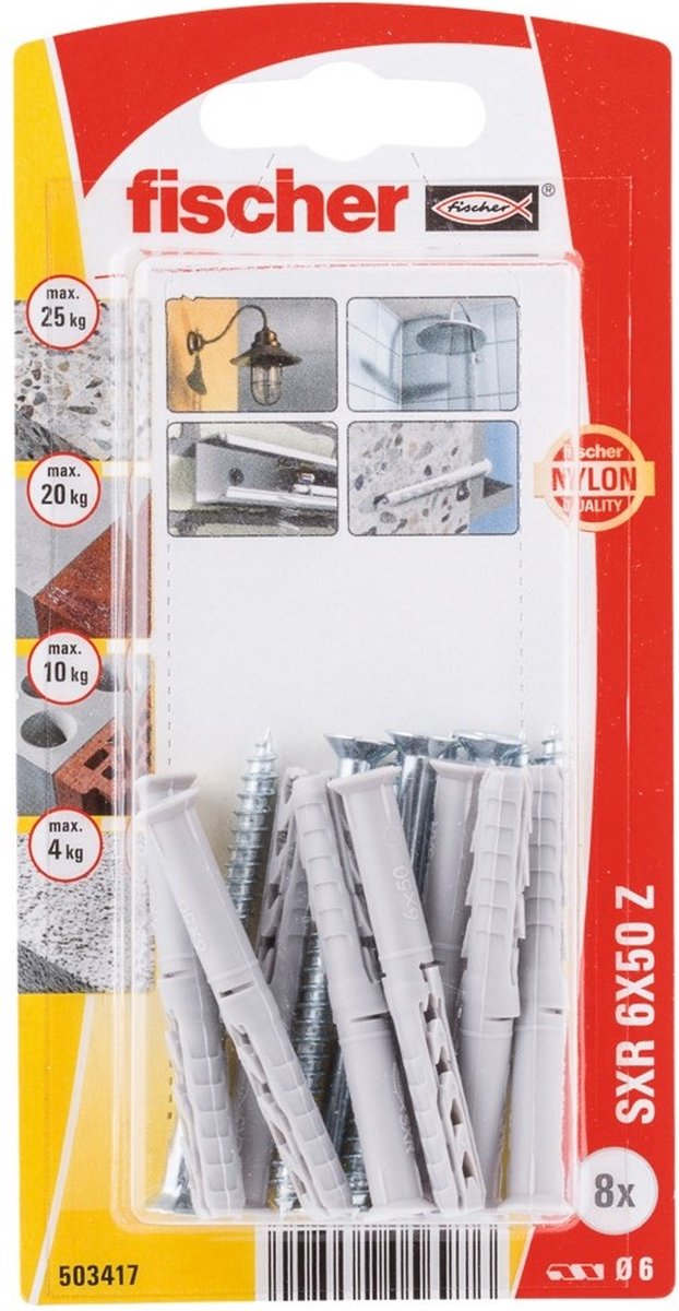 Fischer Constructieplug SXR - 6x50mm (Per 8 stuks)