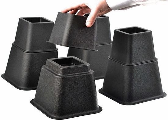 Lutown-Teen Bedverhogers 7,6 cm Heavy Duty Meubelverhogers voor Banken, Stoelverhogers Bankverhogers Tafelverhogers Set van 4 Stuks, Zwart