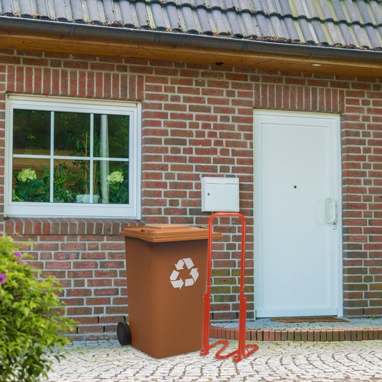 afvalpers kliko - klikopers huisafval - afvalstamper - vuilnispers - staal - rood van Merkloos	 — afbeelding 3