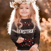 Foute Kersttrui Zwart Kind - Kersttrui Rendieren (5-6 jaar - MAAT 110/116) - Kerstkleding voor jongens & meisjes