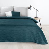 Oneiro’s luxe BONI Type 3 Beddensprei Turquoise - 200x220 cm – bedsprei 2 persoons – beddengoed – slaapkamer – spreien – dekens – wonen – slapen