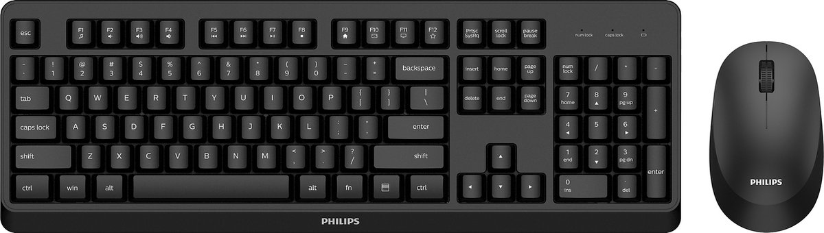 Philips 3000 series SPT6307BL/00 toetsenbord RF Draadloos Inclusief muis Zwart