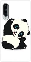 ADEL Siliconen Back Cover Softcase Hoesje Geschikt voor Y9s/ Huawei P Smart Pro - Panda Liggend
