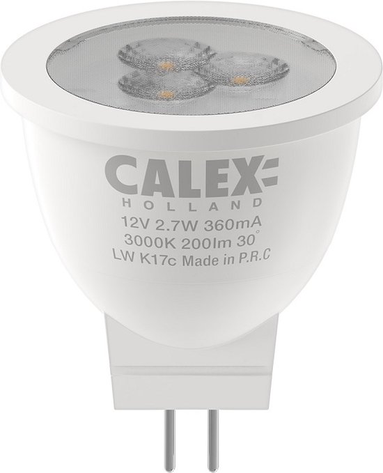 Calex SMD LED MR11 12V 2.7W/830 30º 200lm Niet dimbaar Ø3.5cm