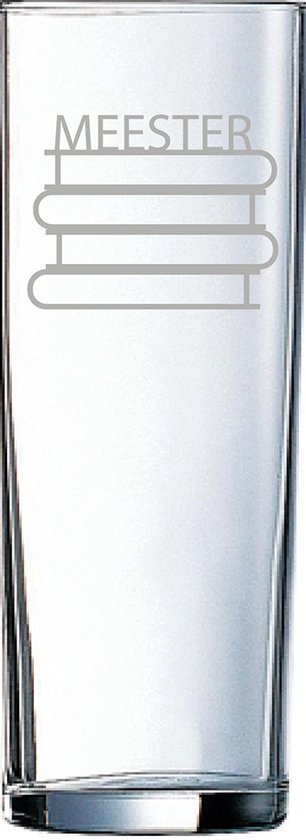 Verre highball gravé 31cl Master avec livres