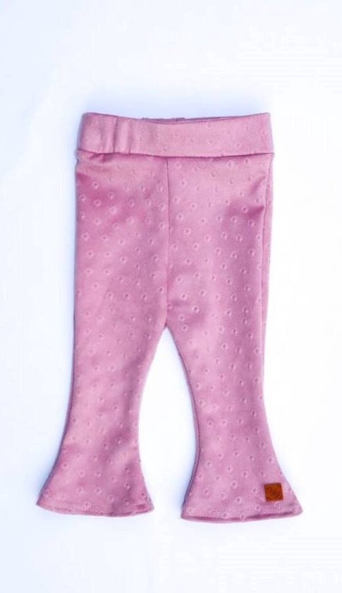 Pantalon flare daim rose