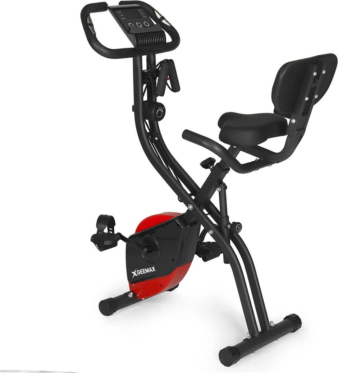 Opvouwbare Hometrainer - Fitness Fiets - Met Rugleuning - Incl. extra Weerstandsbanden - Fitness fiets met 10 weerstandsniveaus