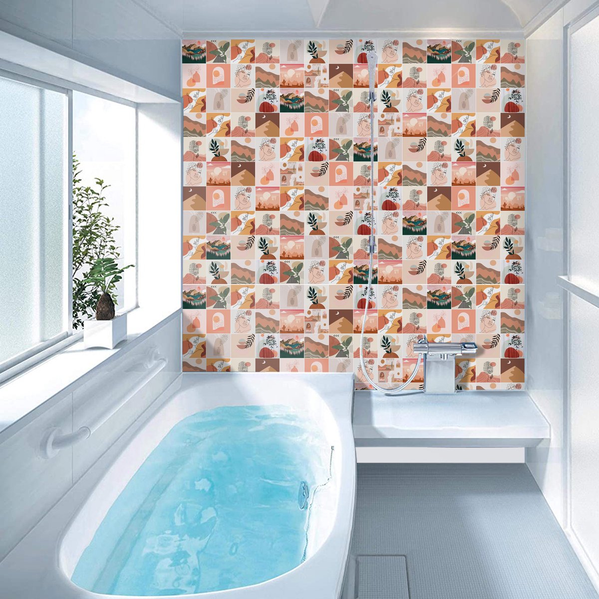 FoLIESEN - Tegelstickers 15x20 cm | Zelfklevende tegelfolie voor badkamer, keuken en toilet I Krasbestendig en verwijderbaar | 90 sticker tiles, .: zwart glans