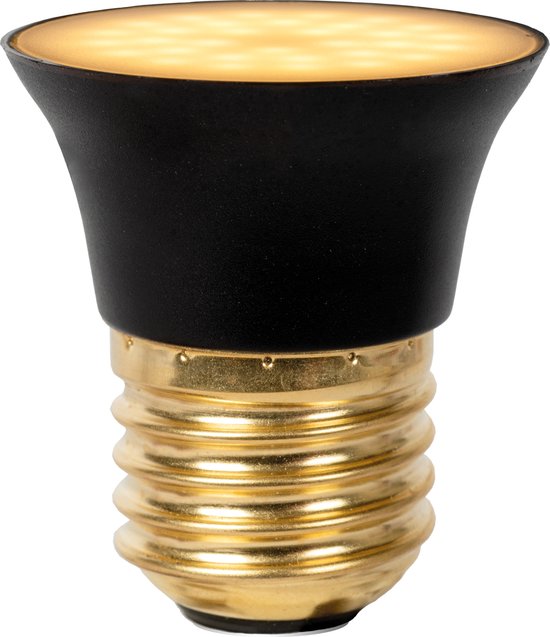 Lampe LED Lucide G45 - Ø 4,3 cm - LED Dim. - E27 - 1x5W 2700K - 3 StepDim - Zwart