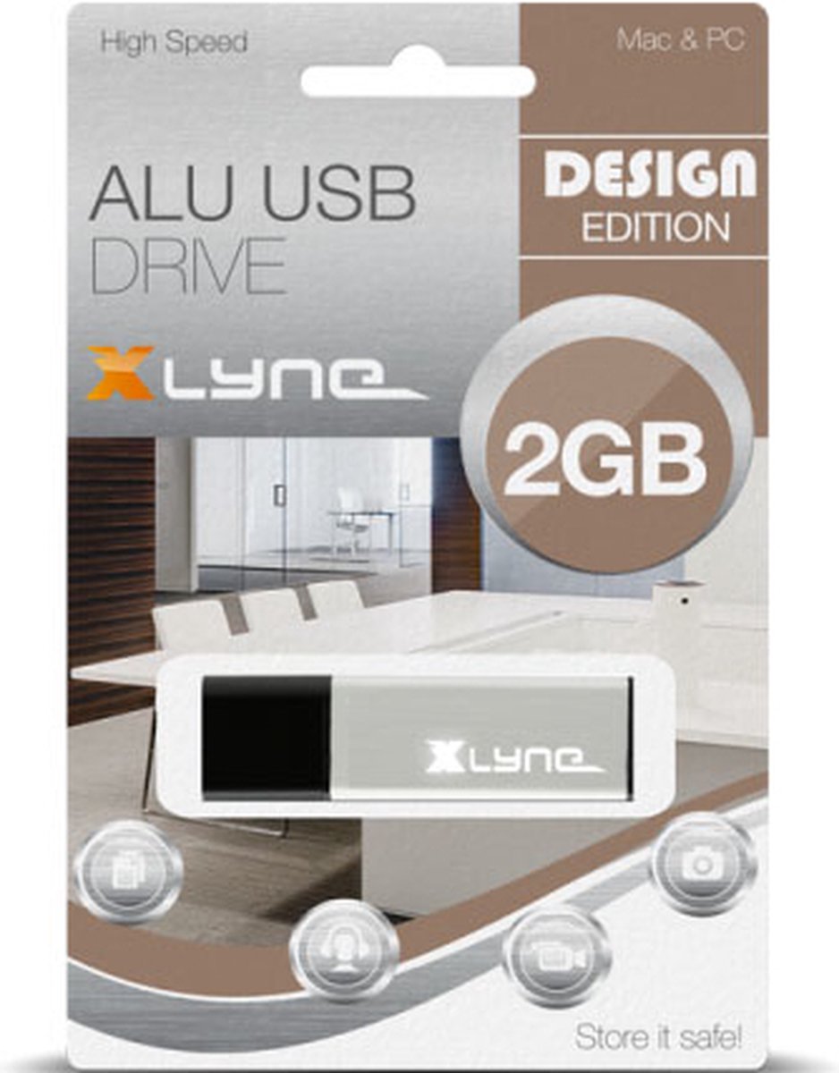 xlyne Alu - USB-stick - 2 GB