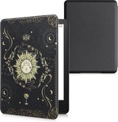 Housse kwmobile pour Amazon Kindle Paperwhite (11. Gen - 2021) - Étui pour liseuse en bleu foncé / jaune / noir - Conception de cartes de tarot