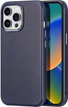 Dux Ducis - Naples Series - Apple iPhone 14 Pro Hoesje - Backcover met Magneet ring - Donker Blauw