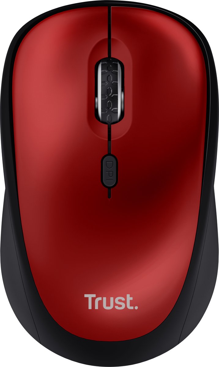 Trust Yvi+ - Draadloze Muis - Compact - Stil - Rood